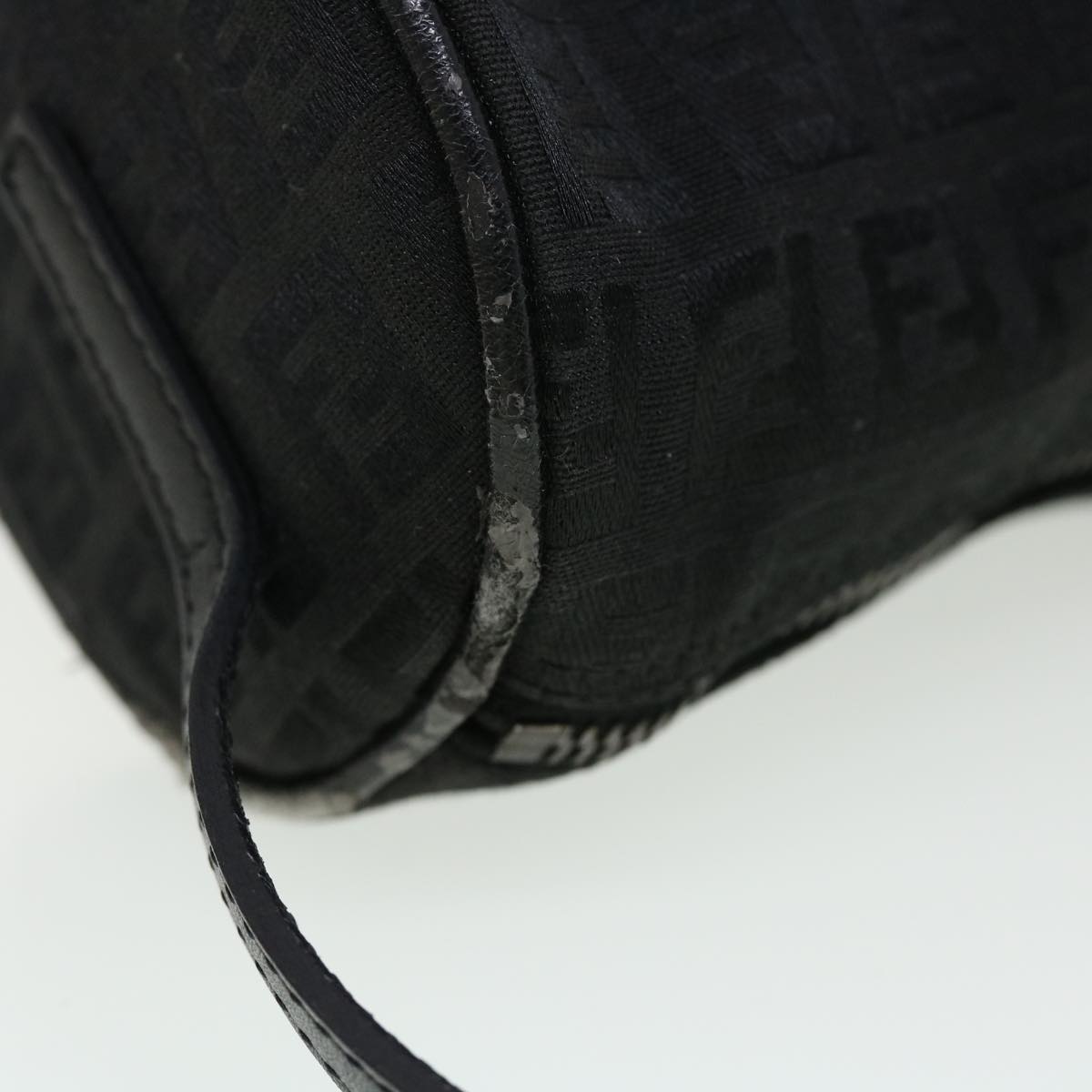 FENDI Zucchino Canvas Accessory Pouch Black 2370-7N0016028 yk6647B