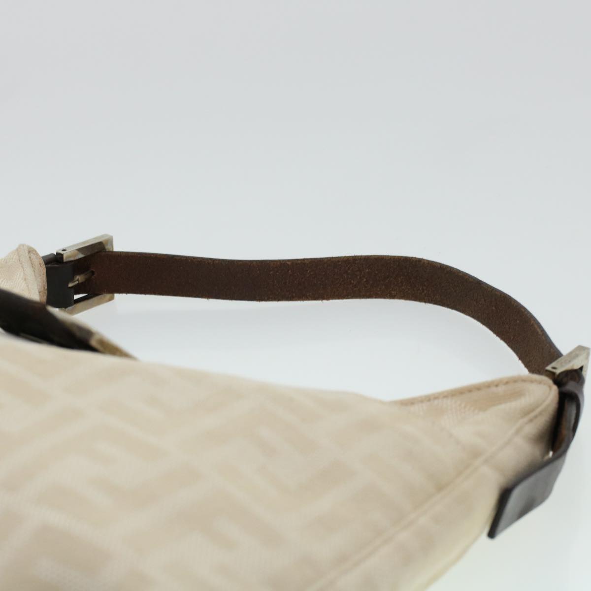FENDI Zucca Canvas Mamma Baguette Shoulder Bag Beige 222826569008 yk6695B