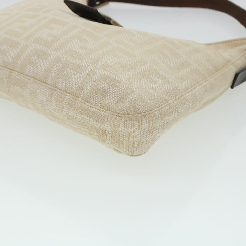 FENDI Zucca Canvas Mamma Baguette Shoulder Bag Beige 222826569008 yk6695B