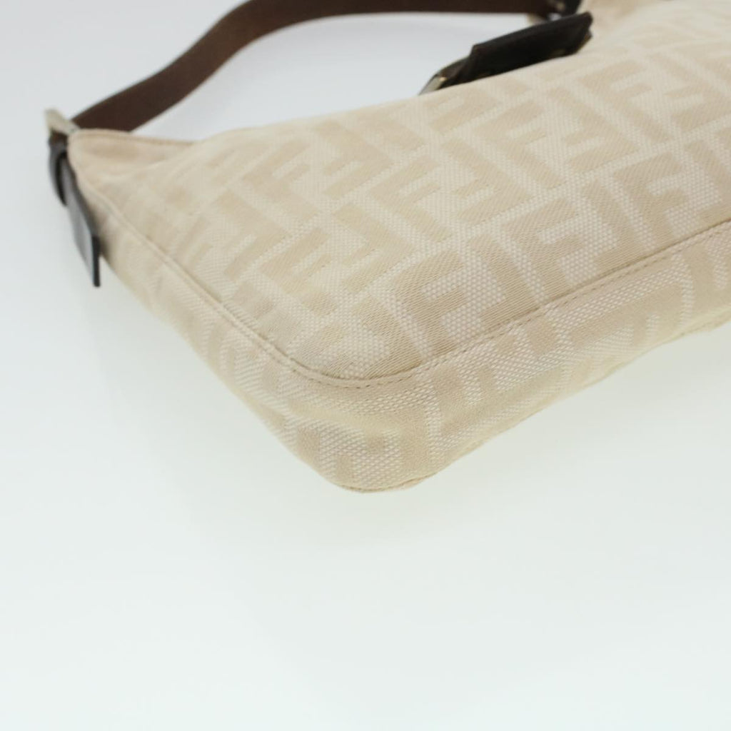 FENDI Zucca Canvas Mamma Baguette Shoulder Bag Beige 222826569008 yk6695B