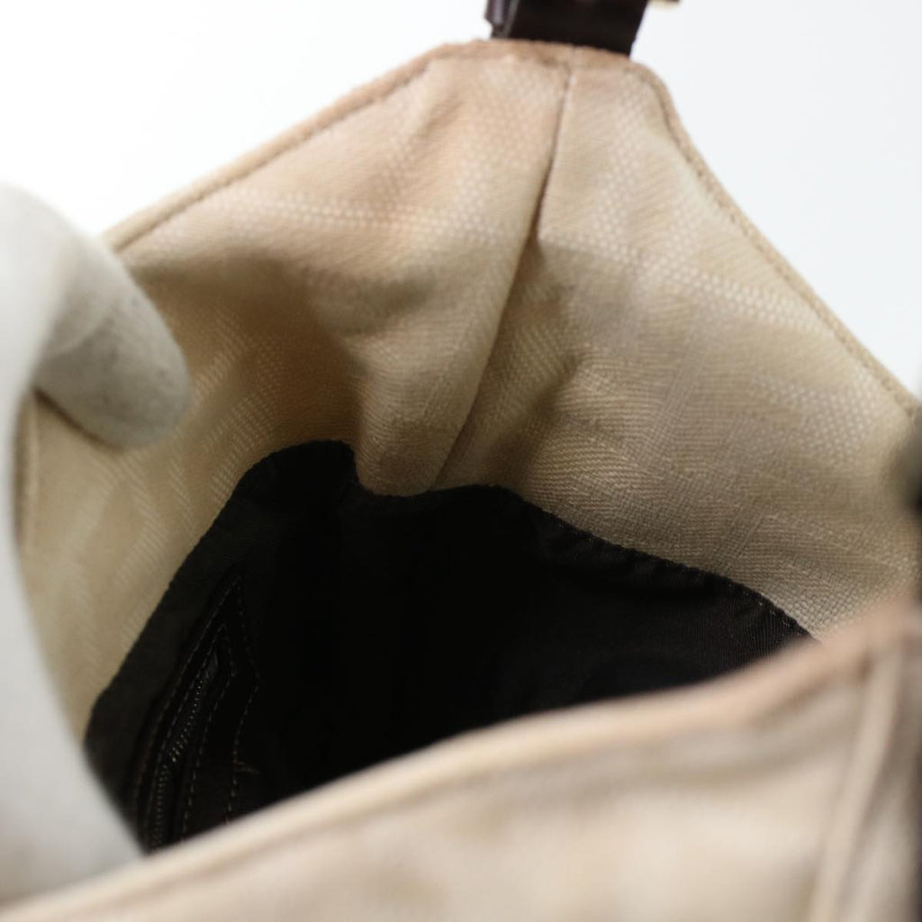 FENDI Zucca Canvas Mamma Baguette Shoulder Bag Beige 222826569008 yk6695B