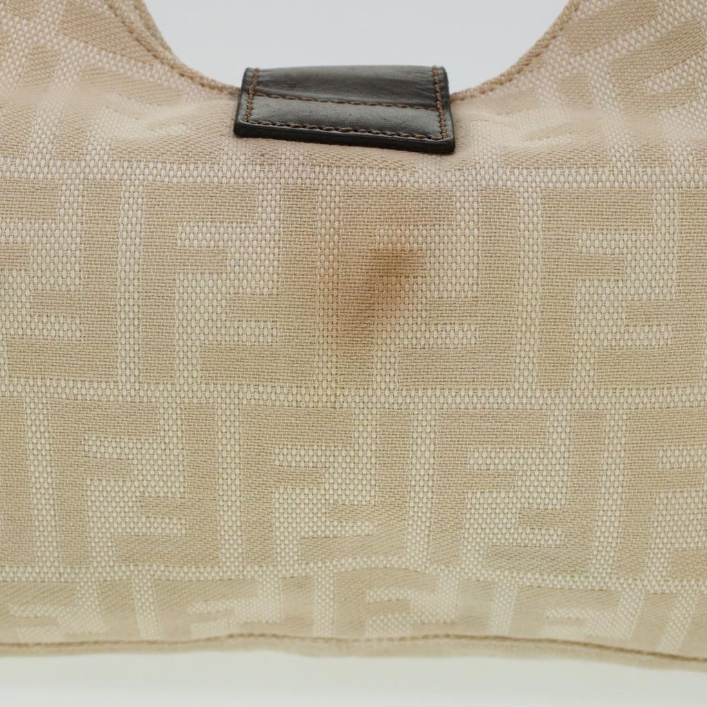 FENDI Zucca Canvas Mamma Baguette Shoulder Bag Beige 222826569008 yk6695B