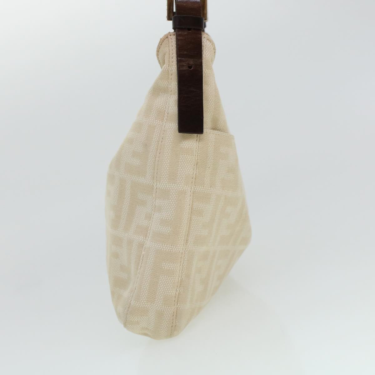 FENDI Zucca Canvas Mamma Baguette Shoulder Bag Beige 222826569008 yk6695B