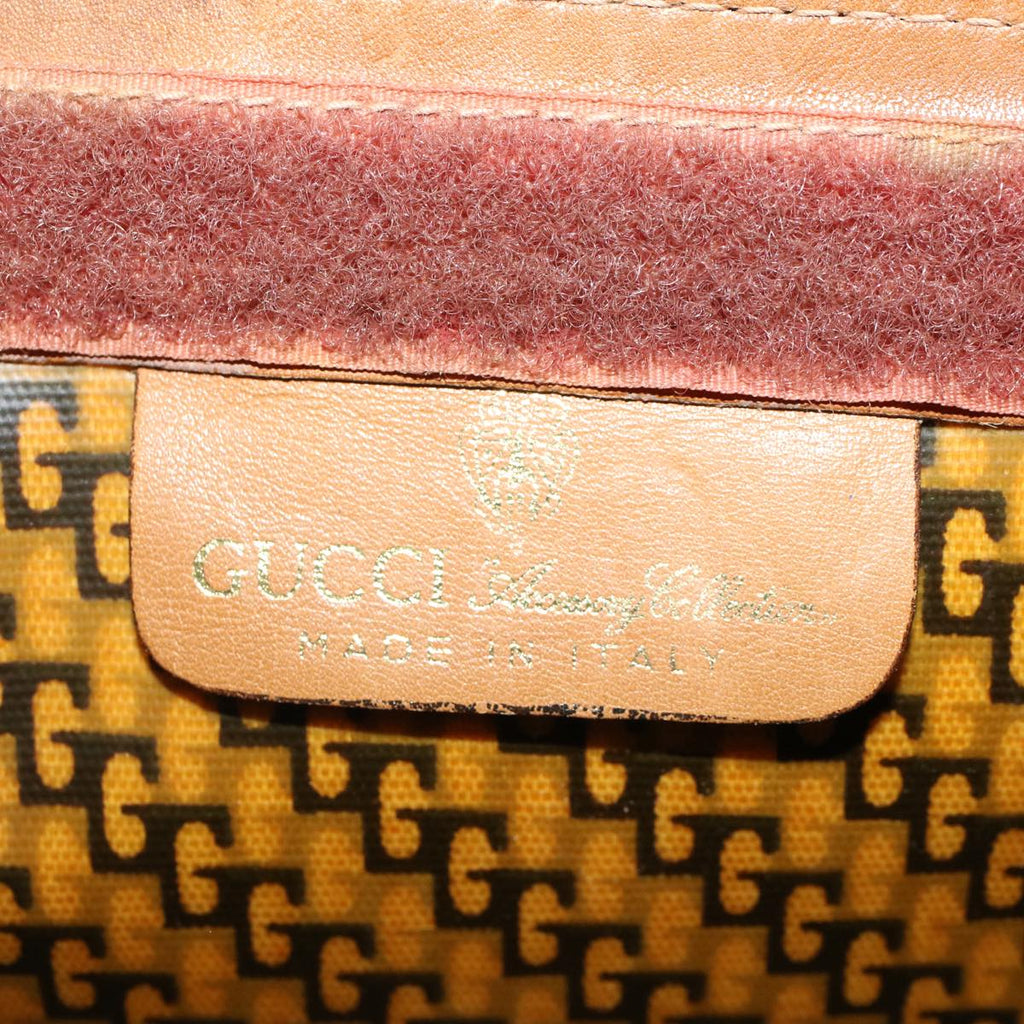 GUCCI Web Sherry Line Clutch Bag Suede Brown Green Red 37.014.2126 yk6703