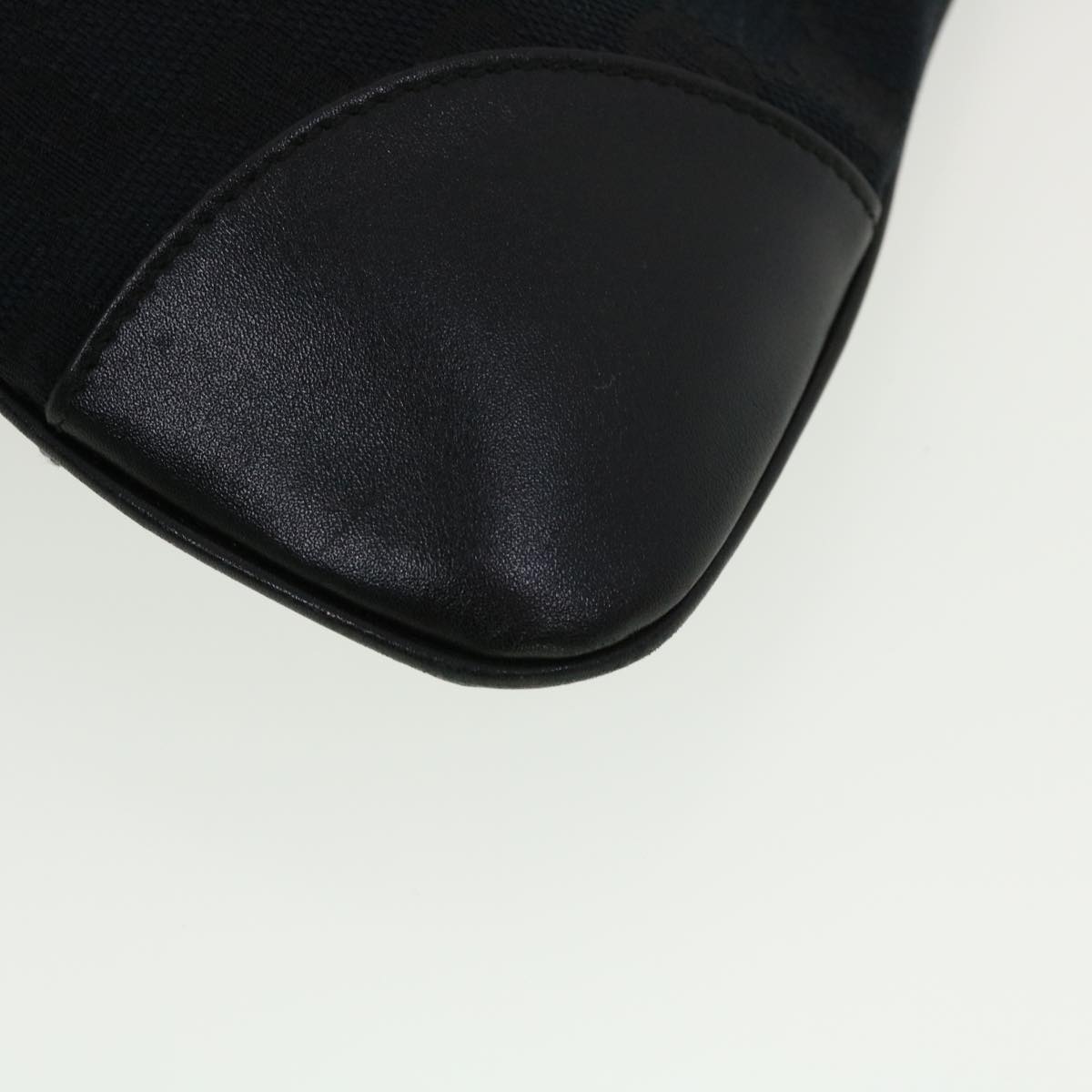 GUCCI GG Canvas Sherry Line Jackie Shoulder Bag Black White 0014057 yk6735B