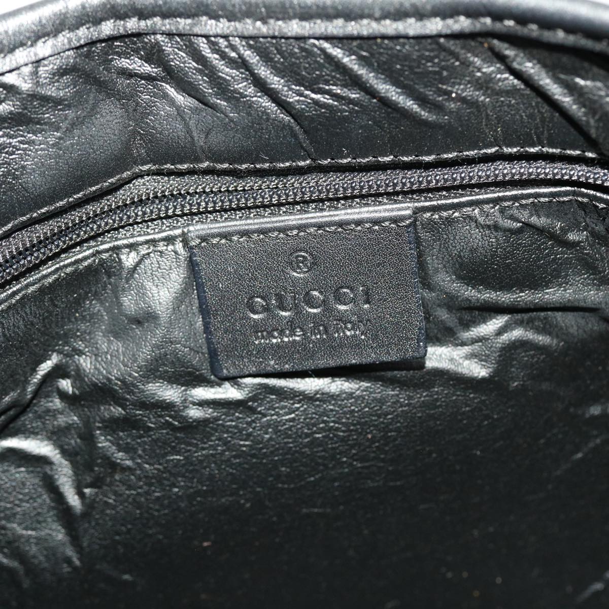 GUCCI GG Canvas Sherry Line Jackie Shoulder Bag Black White 0014057 yk6735B