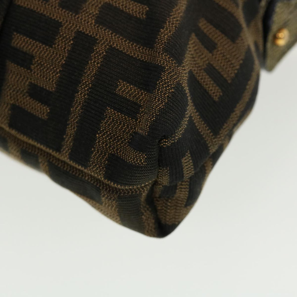 FENDI Zucca Canvas Shoulder Bag Black Brown 2415-8BR445-RVC-059 yk6746B