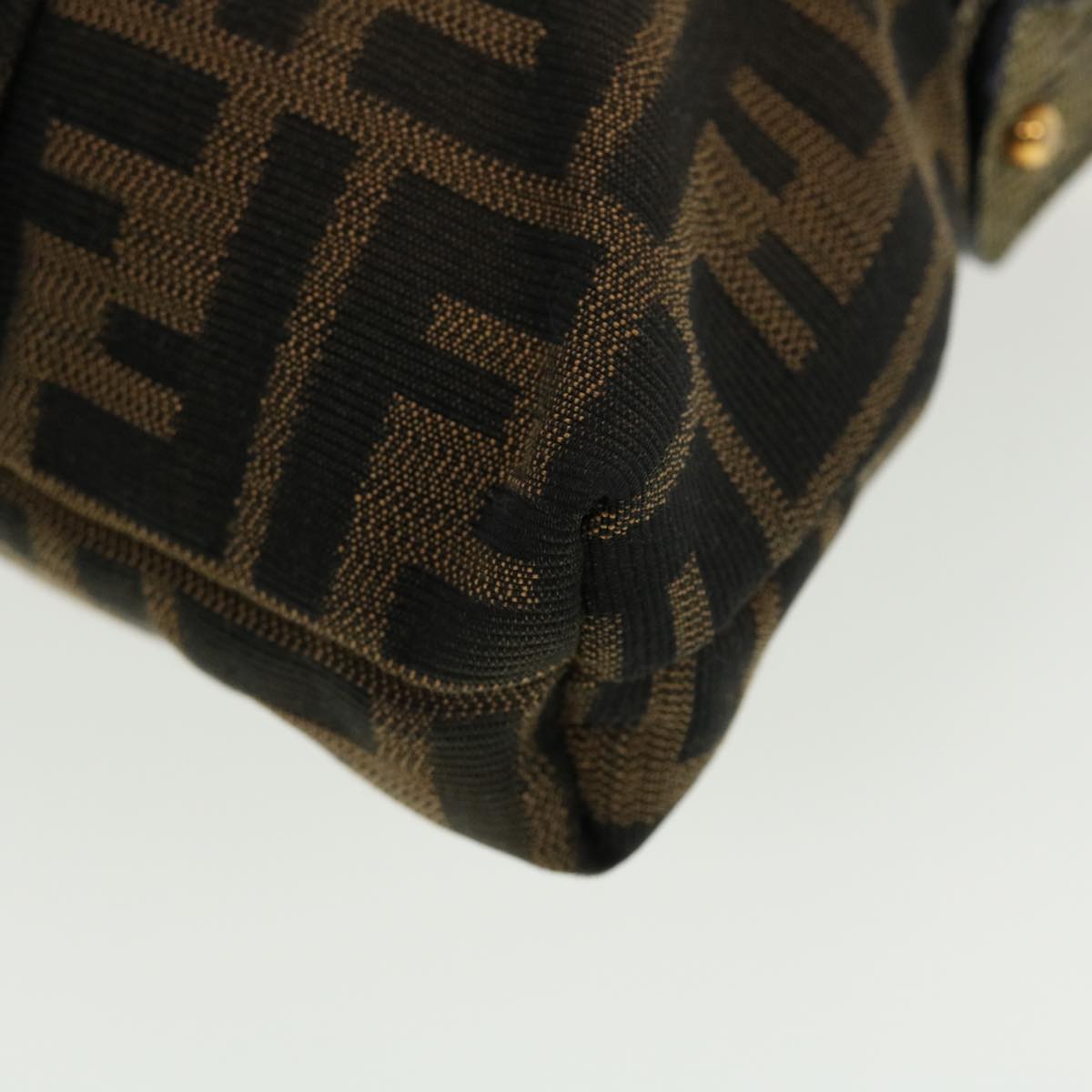 FENDI Zucca Canvas Shoulder Bag Black Brown 2415-8BR445-RVC-059 yk6746B