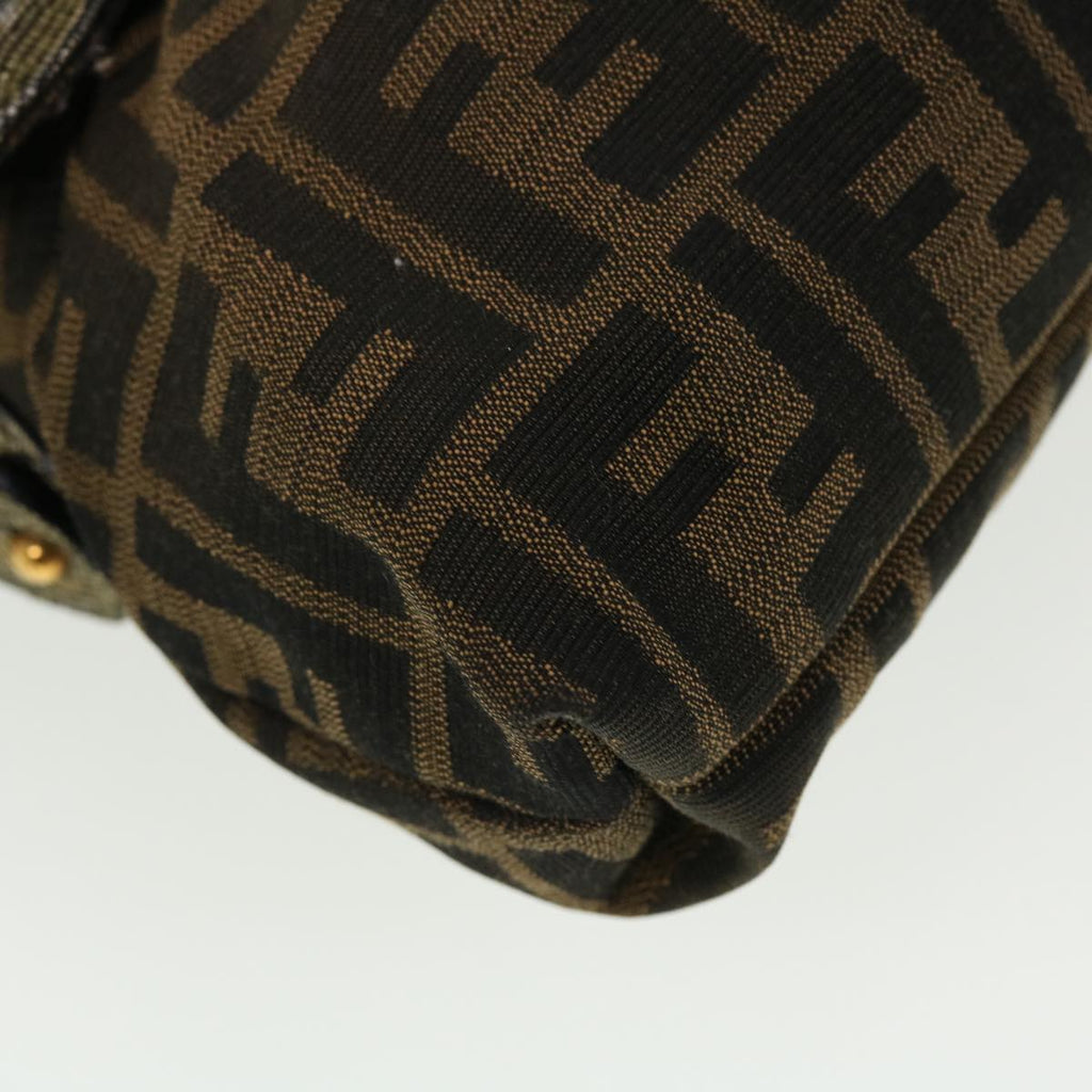 FENDI Zucca Canvas Shoulder Bag Black Brown 2415-8BR445-RVC-059 yk6746B