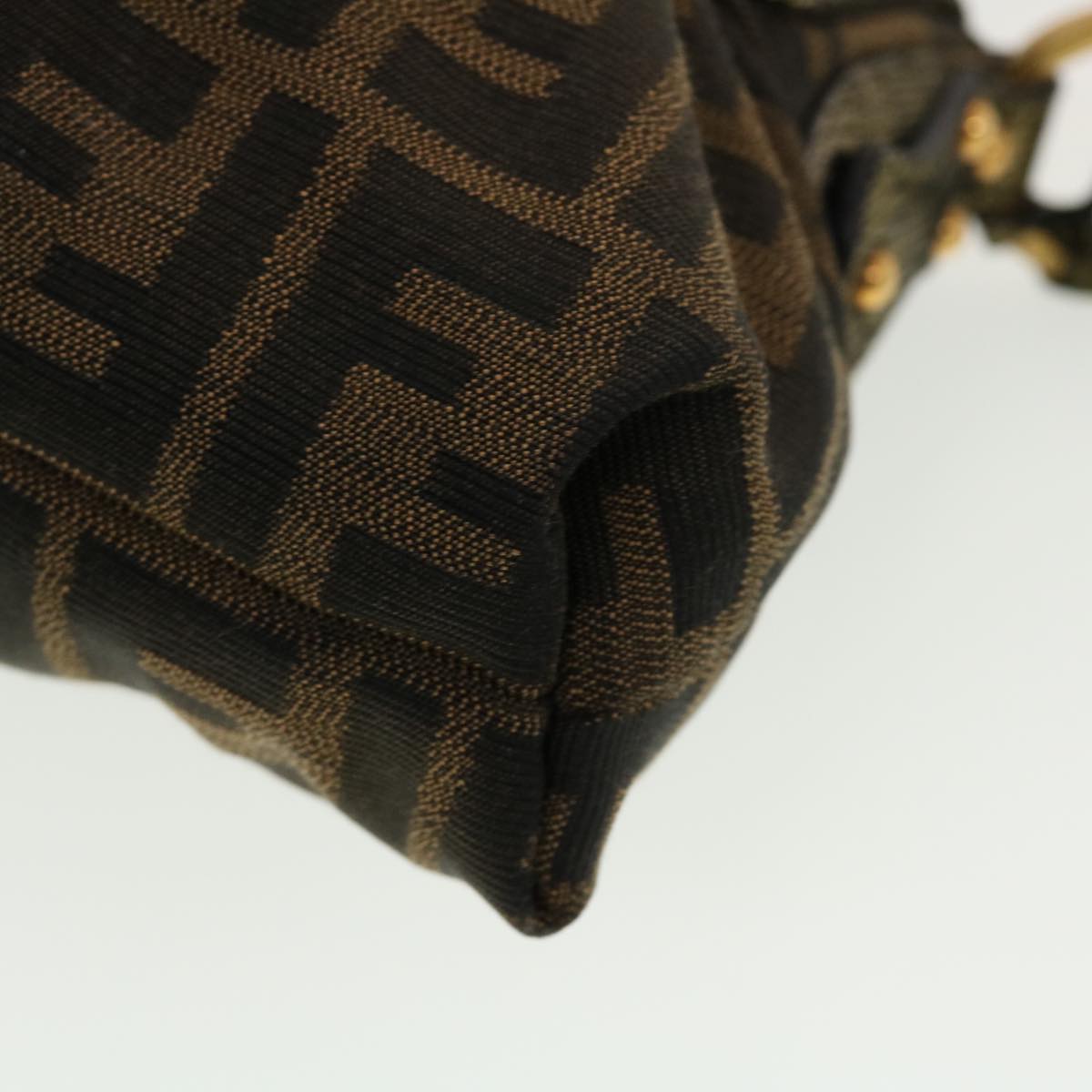 FENDI Zucca Canvas Shoulder Bag Black Brown 2415-8BR445-RVC-059 yk6746B
