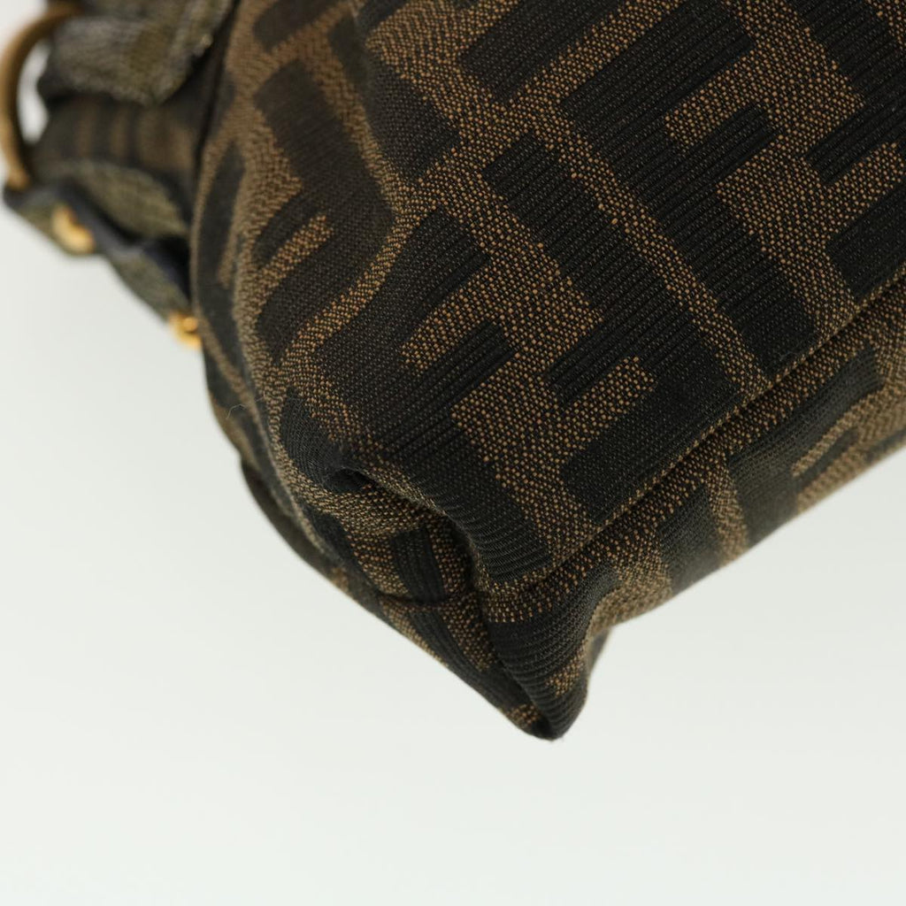 FENDI Zucca Canvas Shoulder Bag Black Brown 2415-8BR445-RVC-059 yk6746B