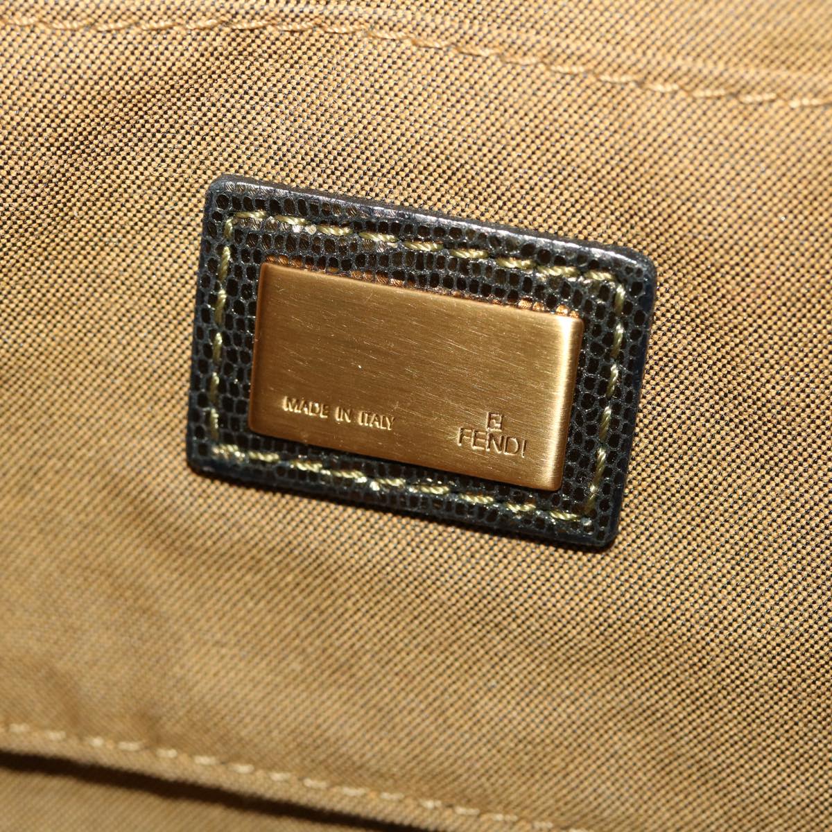 FENDI Zucca Canvas Shoulder Bag Black Brown 2415-8BR445-RVC-059 yk6746B