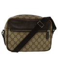 GUCCI GG Canvas Shoulder Bag PVC Leather Beige 114291 yk6778