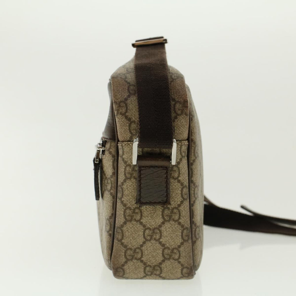 GUCCI GG Canvas Shoulder Bag PVC Leather Beige 114291 yk6778