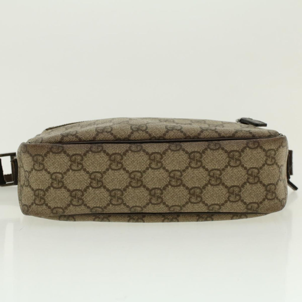 GUCCI GG Canvas Shoulder Bag PVC Leather Beige 114291 yk6778