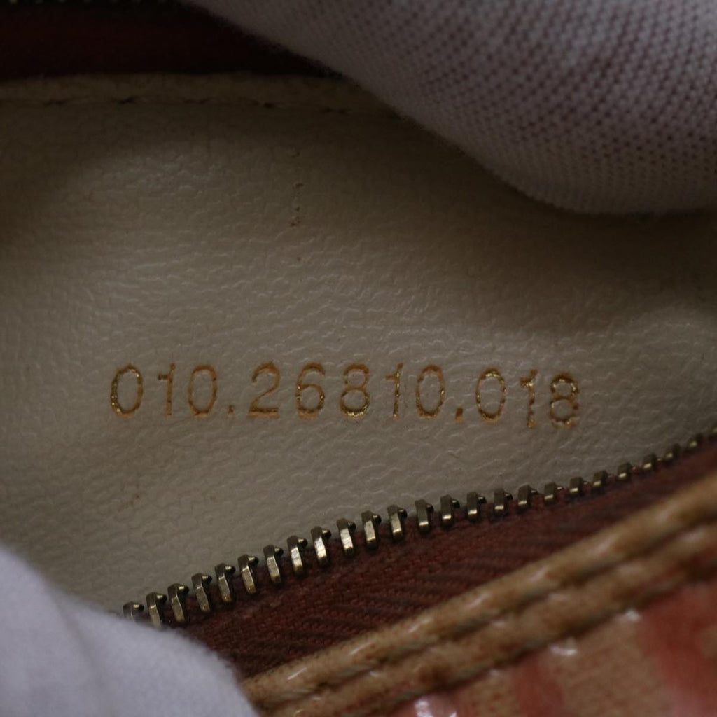 FENDI Zucchino Canvas Hand Bag Patent leather Orange 010.26810.018 yk6878B