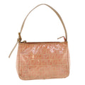 FENDI Zucchino Canvas Hand Bag Patent leather Orange 010.26810.018 yk6878B