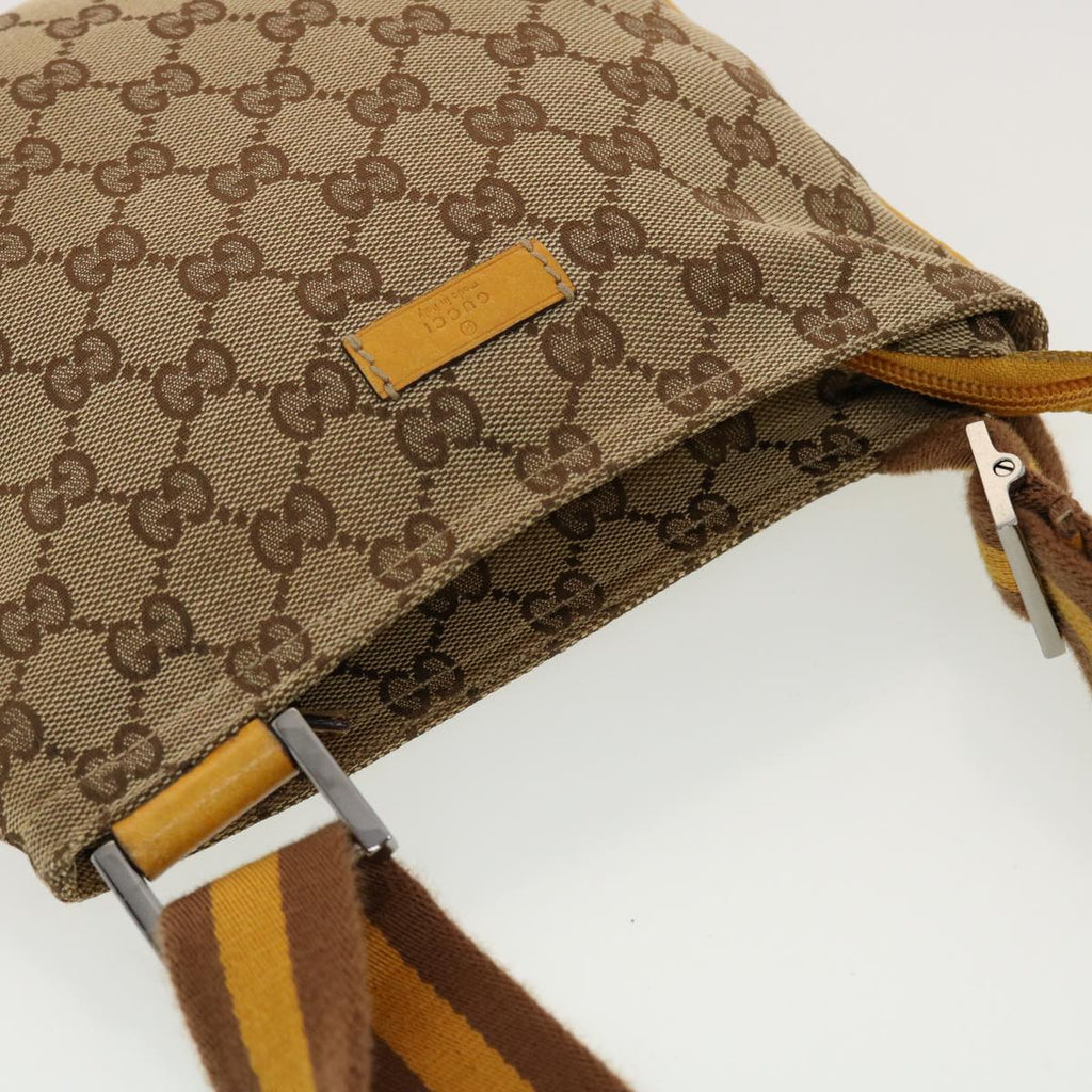 GUCCI GG Canvas Sherry Line Shoulder Bag Beige Brown 146309 yk6879B