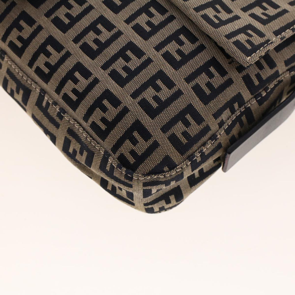 FENDI Zucca Canvas Mamma Baguette Shoulder Bag Navy 222826424018 yk6884B