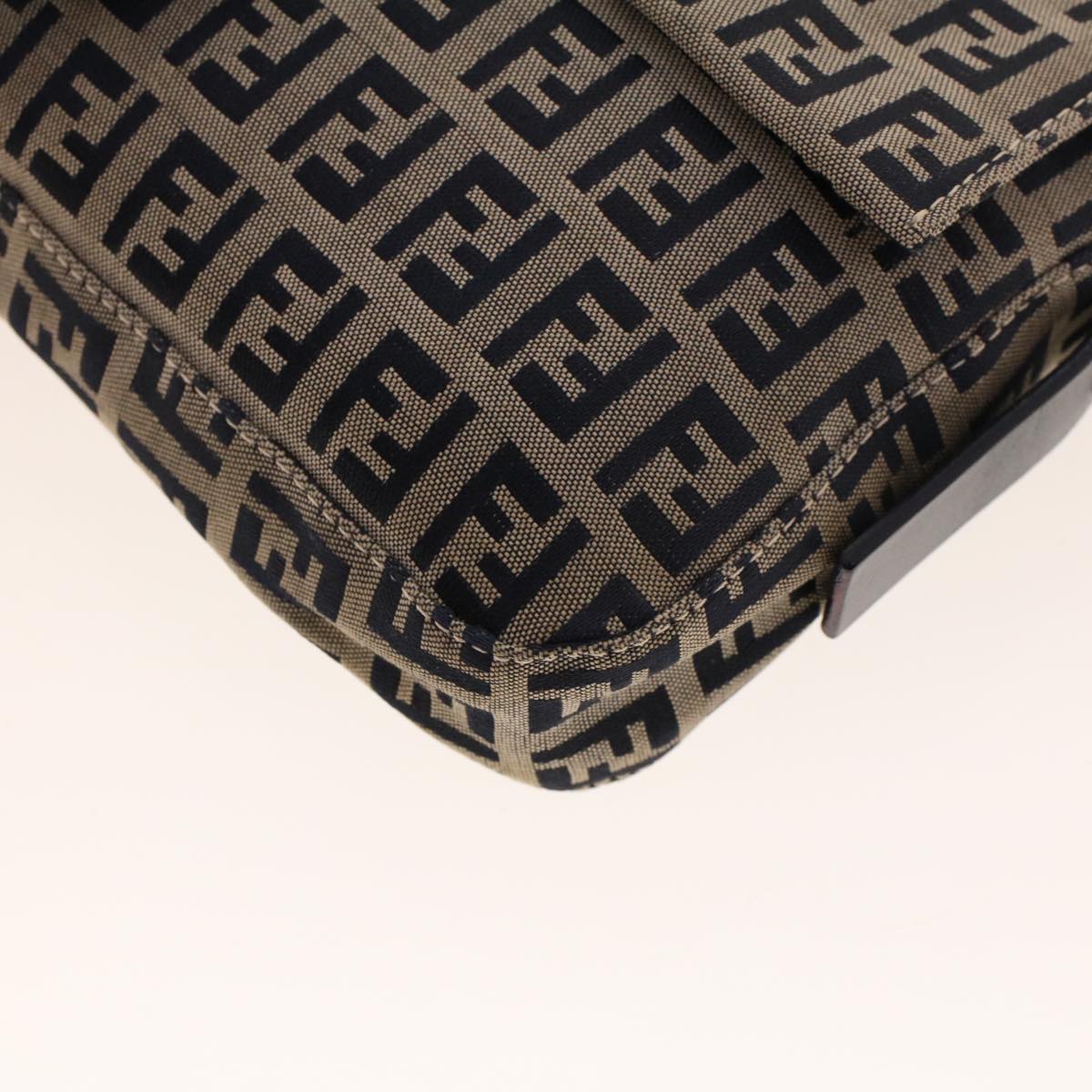 FENDI Zucca Canvas Mamma Baguette Shoulder Bag Navy 222826424018 yk6884B