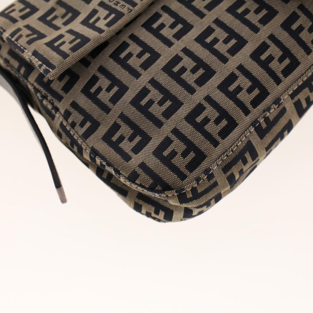 FENDI Zucca Canvas Mamma Baguette Shoulder Bag Navy 222826424018 yk6884B
