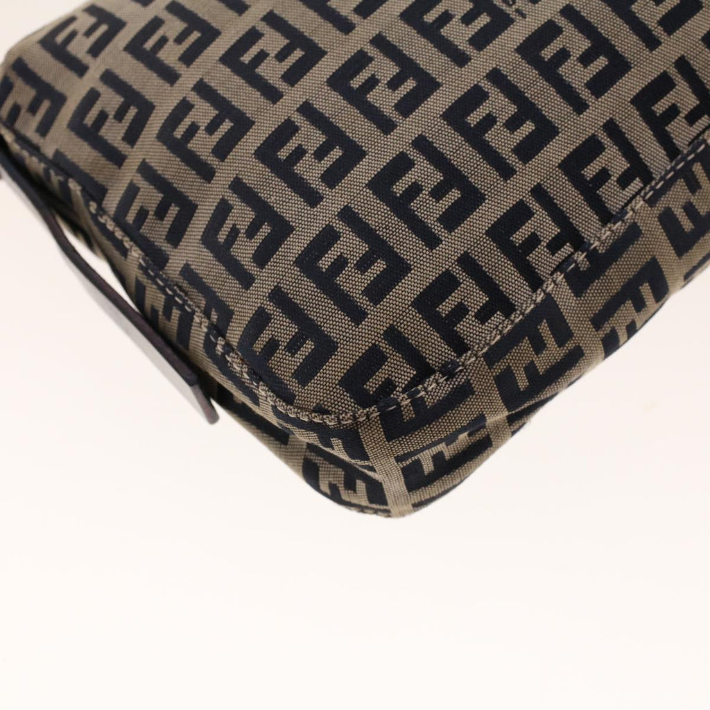 FENDI Zucca Canvas Mamma Baguette Shoulder Bag Navy 222826424018 yk6884B