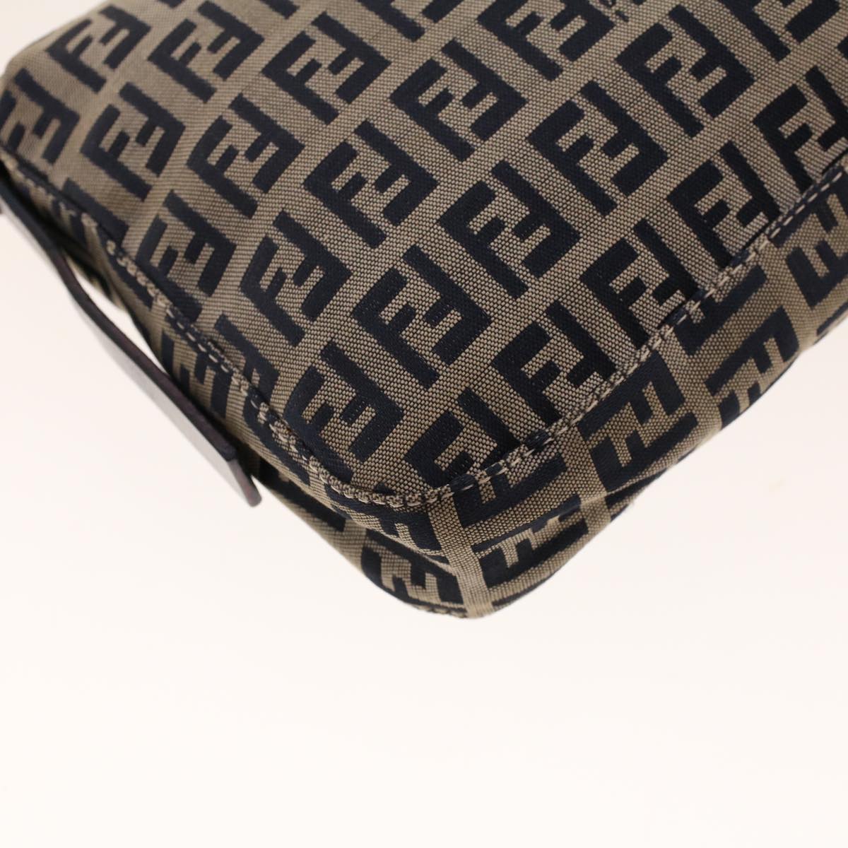 FENDI Zucca Canvas Mamma Baguette Shoulder Bag Navy 222826424018 yk6884B
