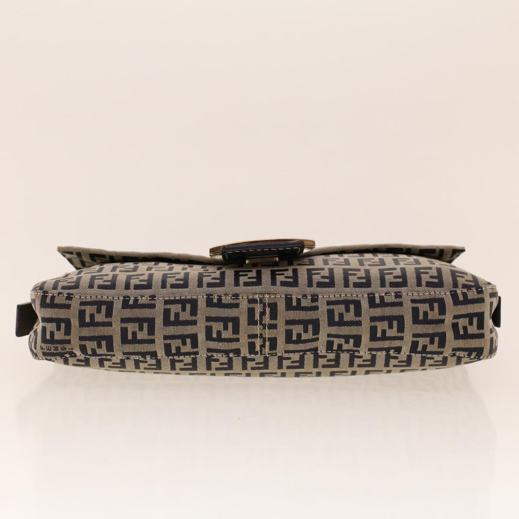 FENDI Zucca Canvas Mamma Baguette Shoulder Bag Navy 222826424018 yk6884B