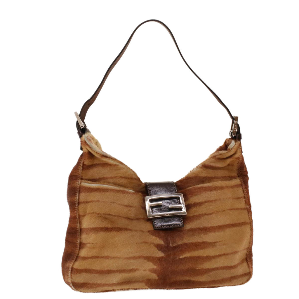 FENDI Mamma Baguette Shoulder Bag Harako leather Brown 2354/26569 yk6885B