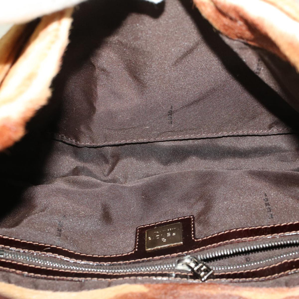 FENDI Mamma Baguette Shoulder Bag Harako leather Brown 2354/26569 yk6885B