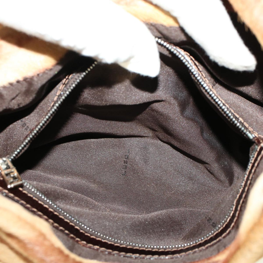 FENDI Mamma Baguette Shoulder Bag Harako leather Brown 2354/26569 yk6885B