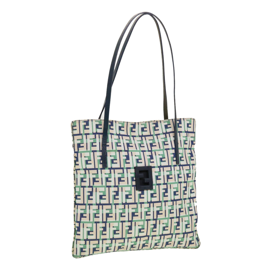 FENDI Zucca Canvas Tote Bag Green yk6886B