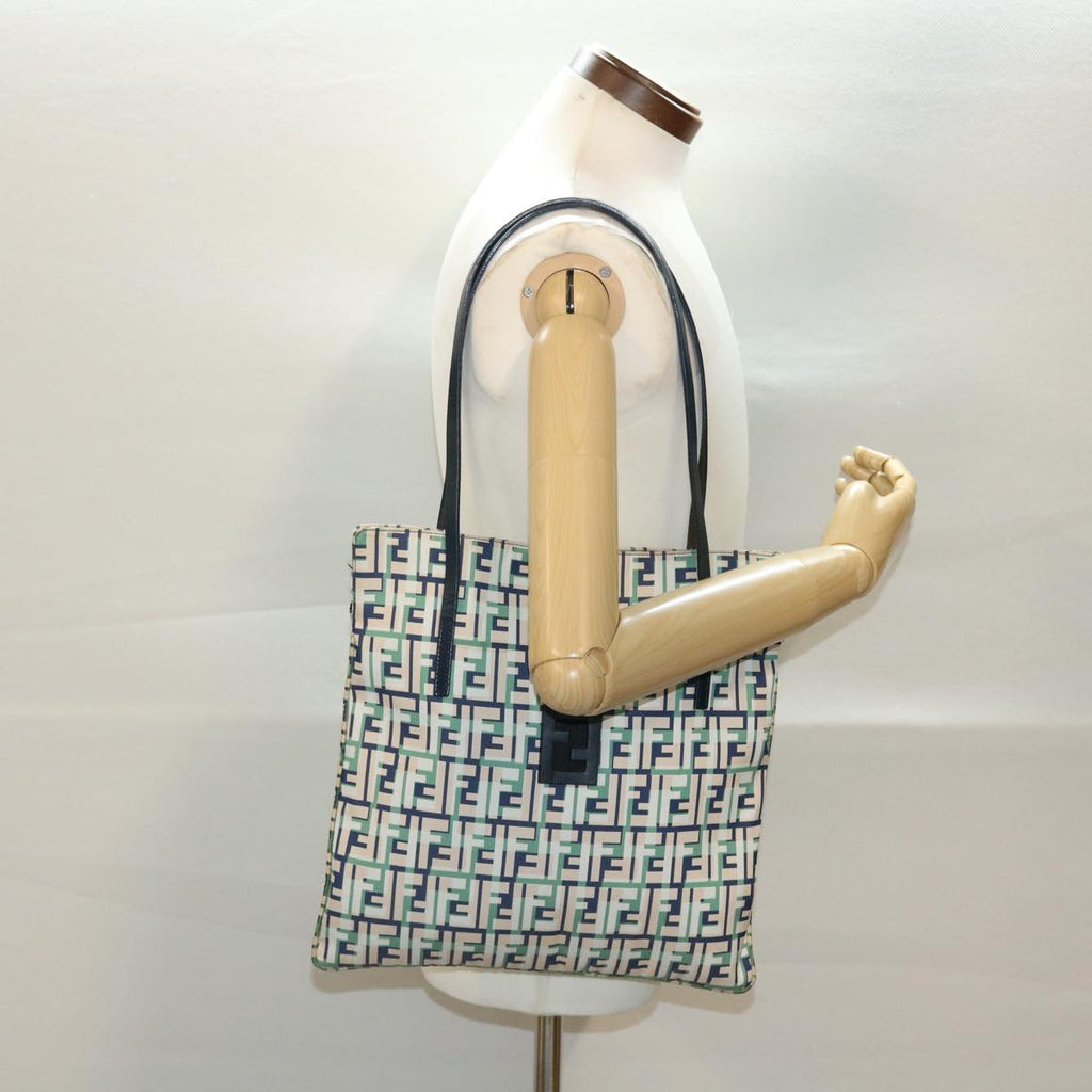 FENDI Zucca Canvas Tote Bag Green yk6886B