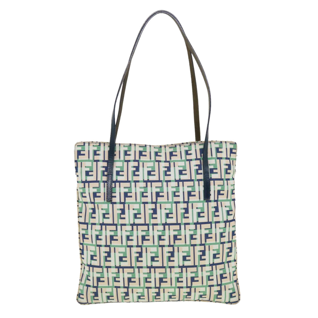 FENDI Zucca Canvas Tote Bag Green yk6886B
