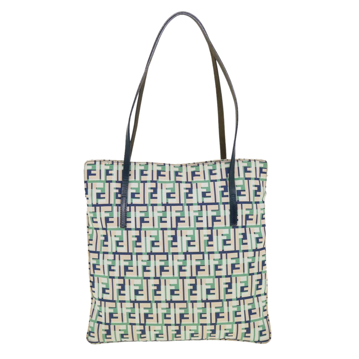 FENDI Zucca Canvas Tote Bag Green yk6886B