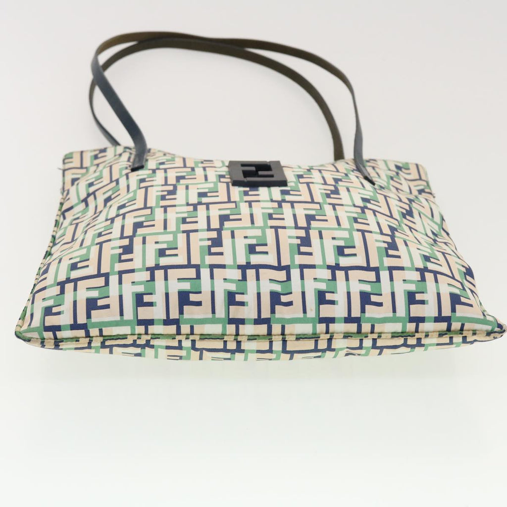 FENDI Zucca Canvas Tote Bag Green yk6886B