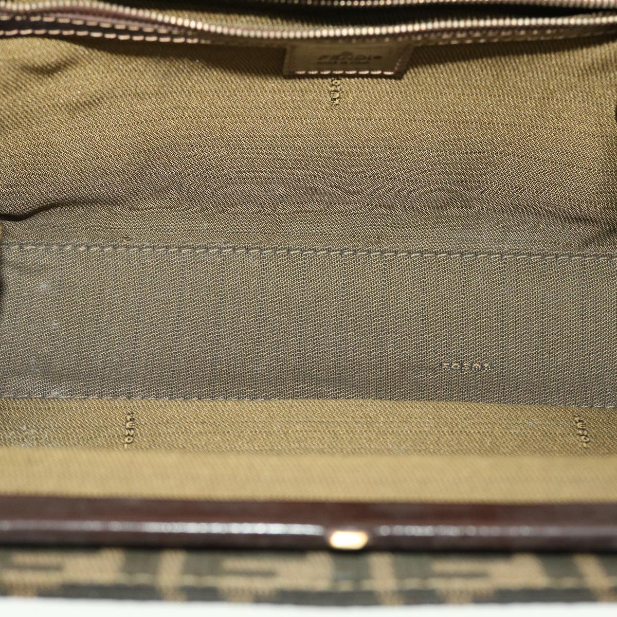 FENDI Zucca Canvas Gamaguchi Shoulder Bag Black Brown 83153430981 yk6898B