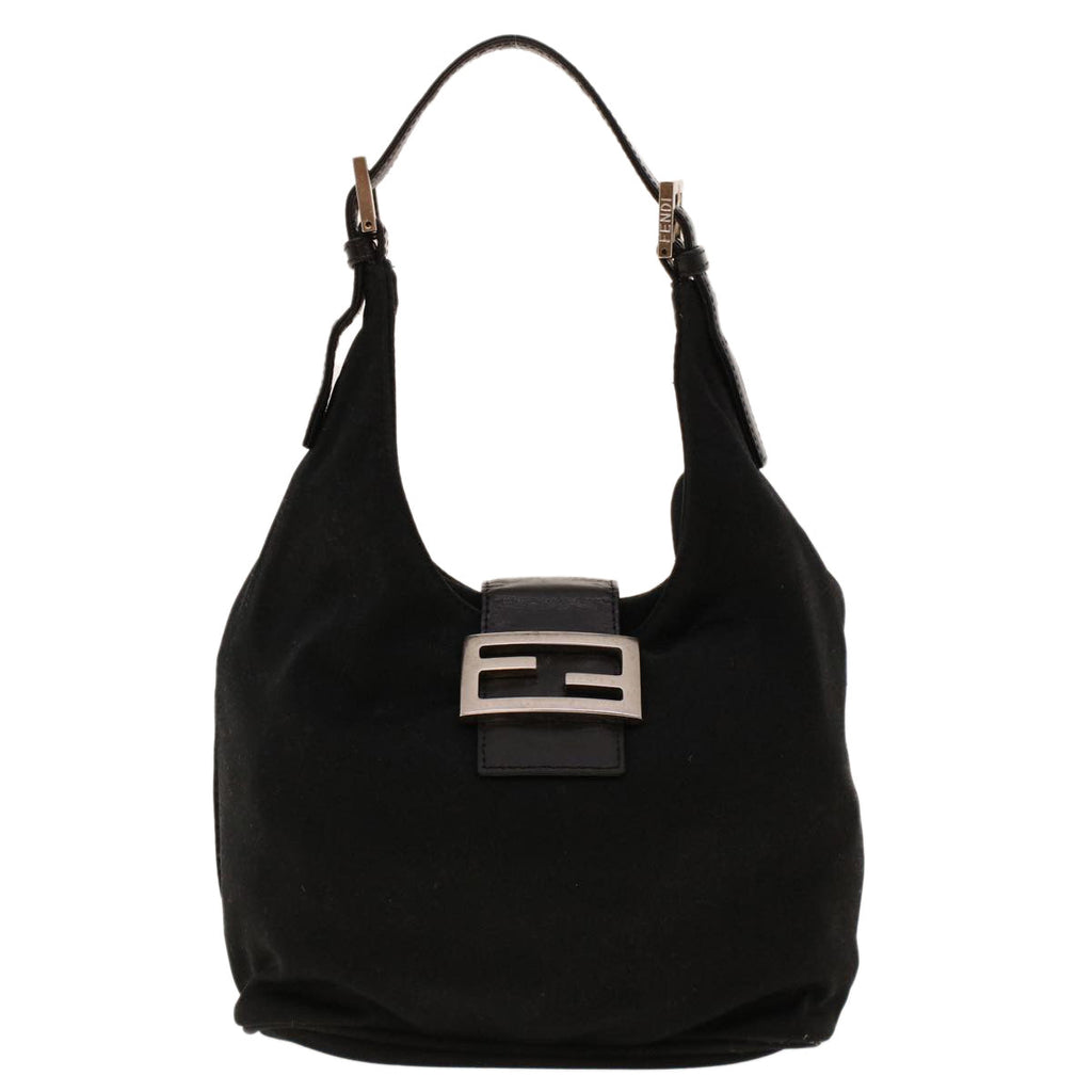 FENDI Mamma Baguette Shoulder Bag Nylon Black 2321.26686.009 yk6907B