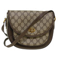 GUCCI GG Canvas Turn Lock Shoulder Bag PVC Leather Beige 001.29.0930 yk6942
