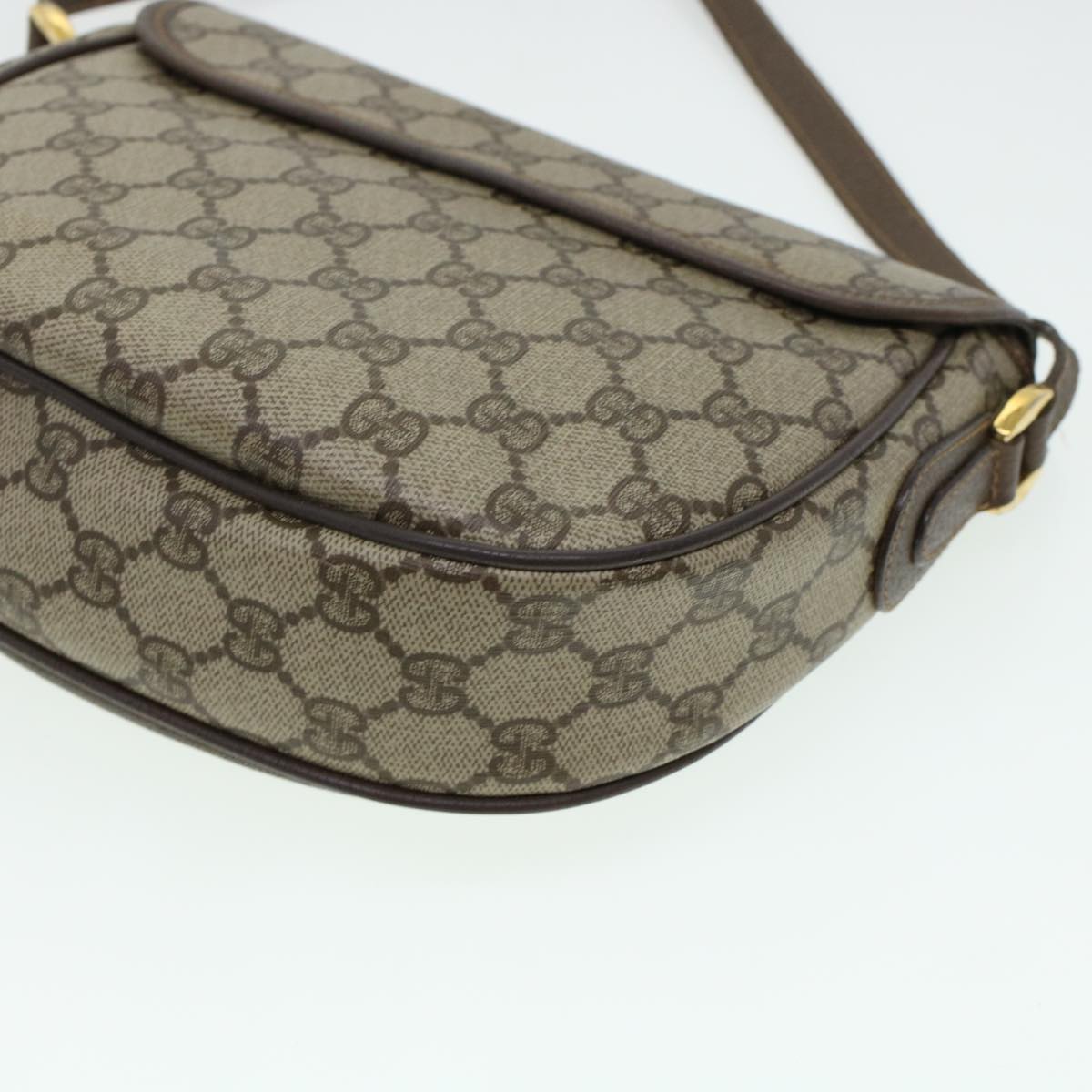 GUCCI GG Canvas Turn Lock Shoulder Bag PVC Leather Beige 001.29.0930 yk6942