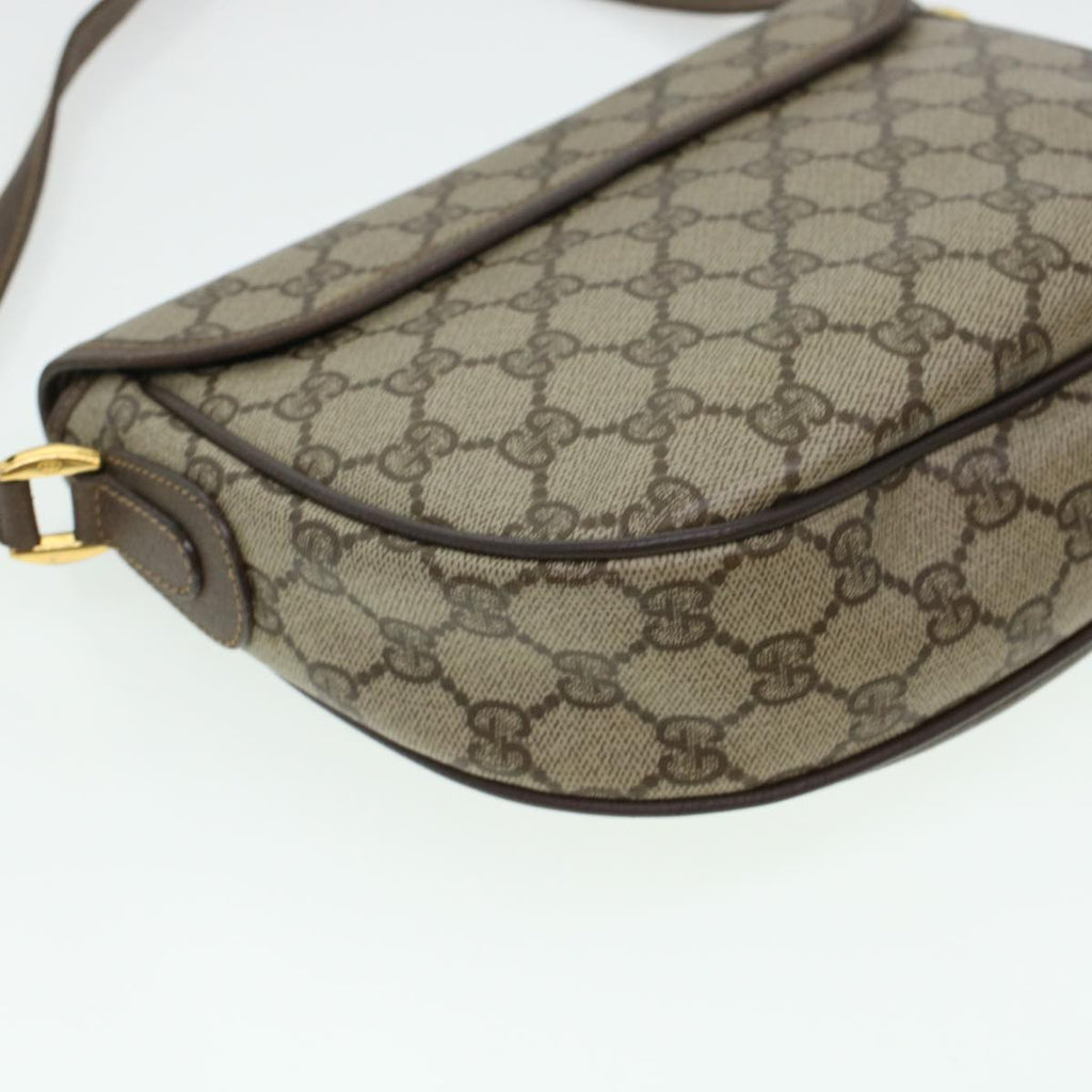 GUCCI GG Canvas Turn Lock Shoulder Bag PVC Leather Beige 001.29.0930 yk6942