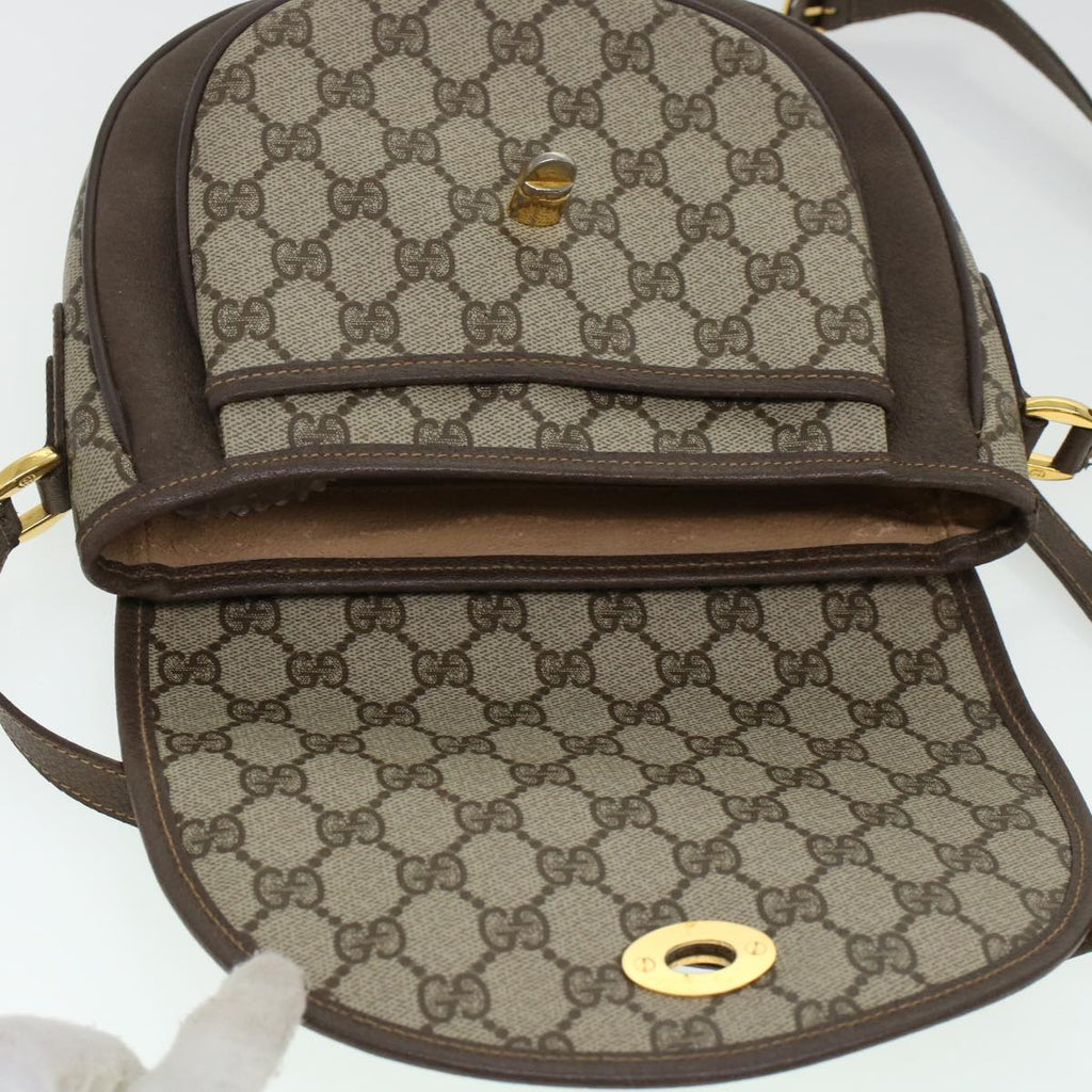 GUCCI GG Canvas Turn Lock Shoulder Bag PVC Leather Beige 001.29.0930 yk6942
