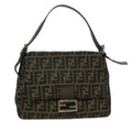 FENDI Zucca Canvas Mamma Baguette Shoulder Bag Brown 2308-26325 yk6943