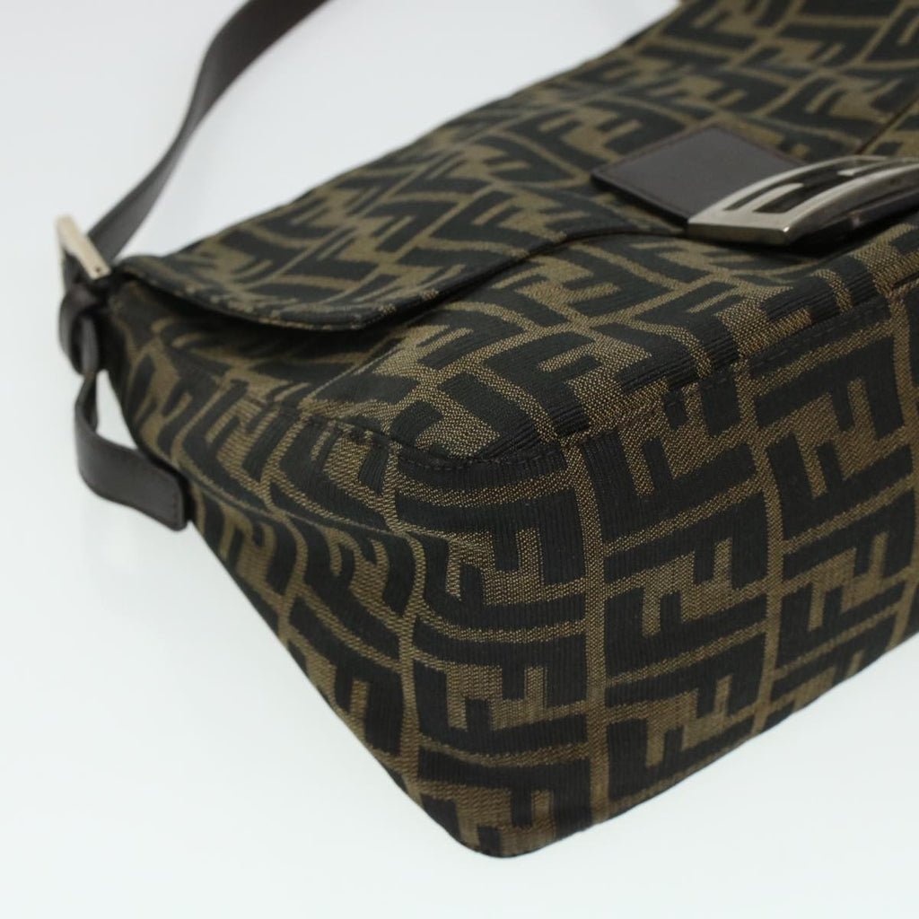 FENDI Zucca Canvas Mamma Baguette Shoulder Bag Brown 2308-26325 yk6943