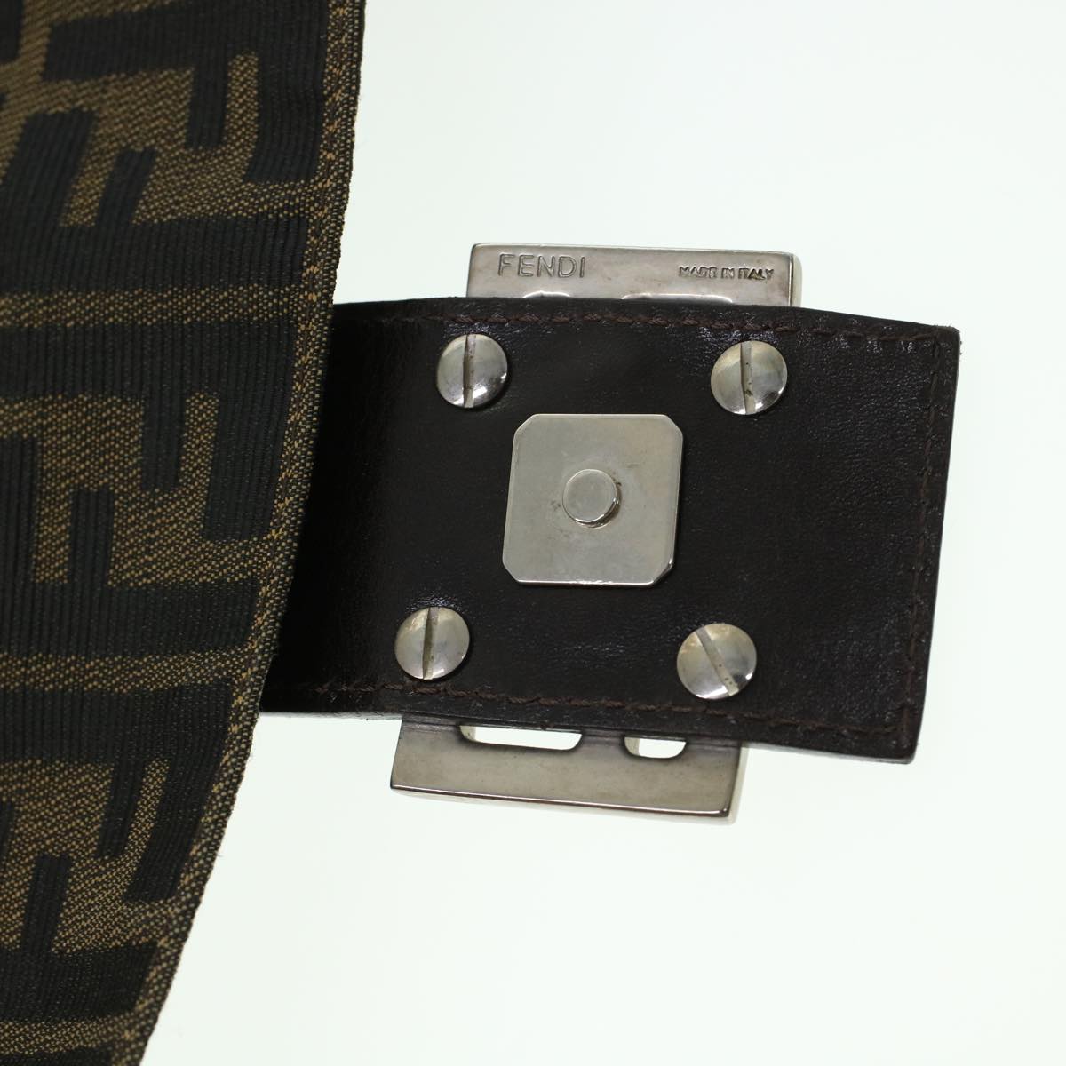 FENDI Zucca Canvas Mamma Baguette Shoulder Bag Brown 2308-26325 yk6943