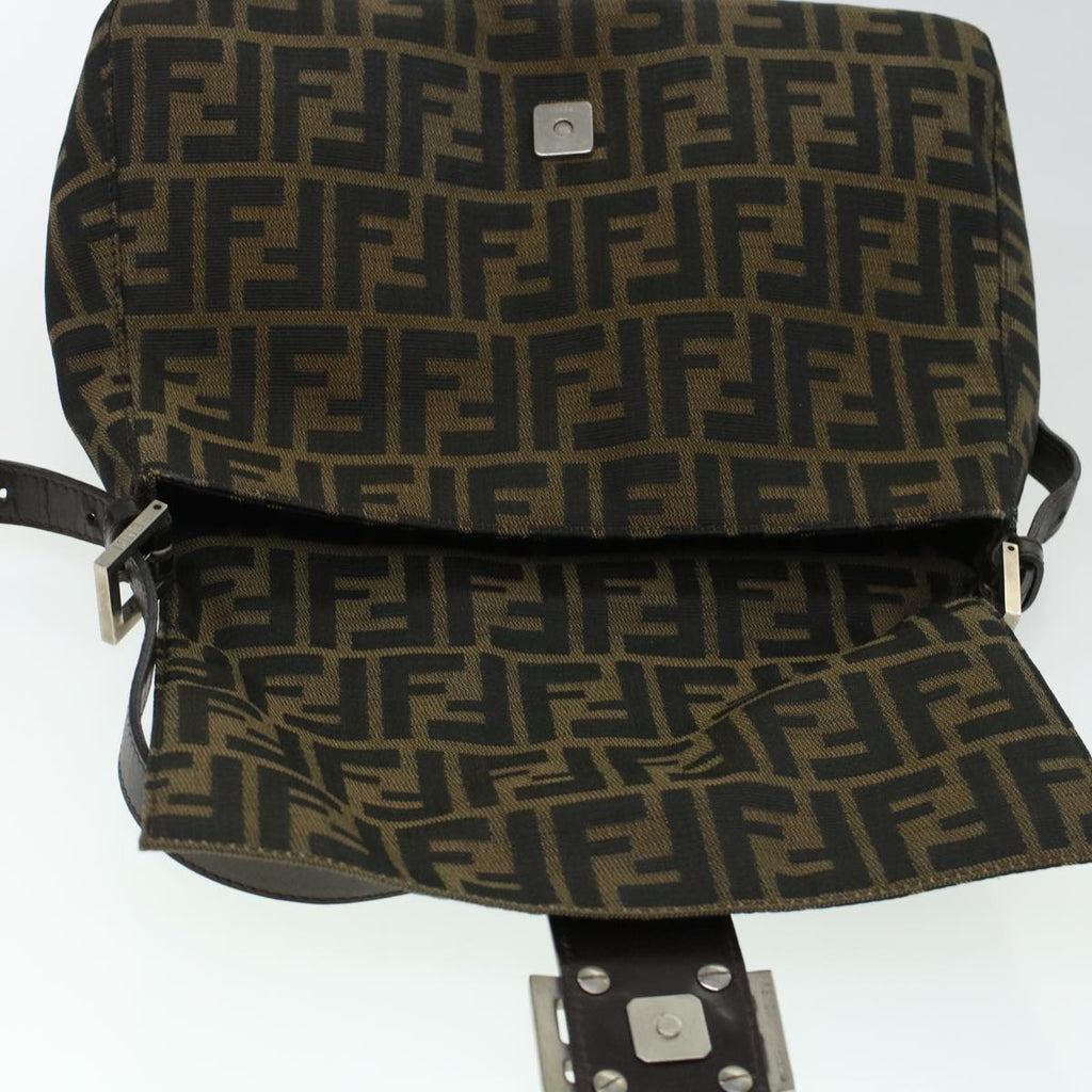 FENDI Zucca Canvas Mamma Baguette Shoulder Bag Brown 2308-26325 yk6943