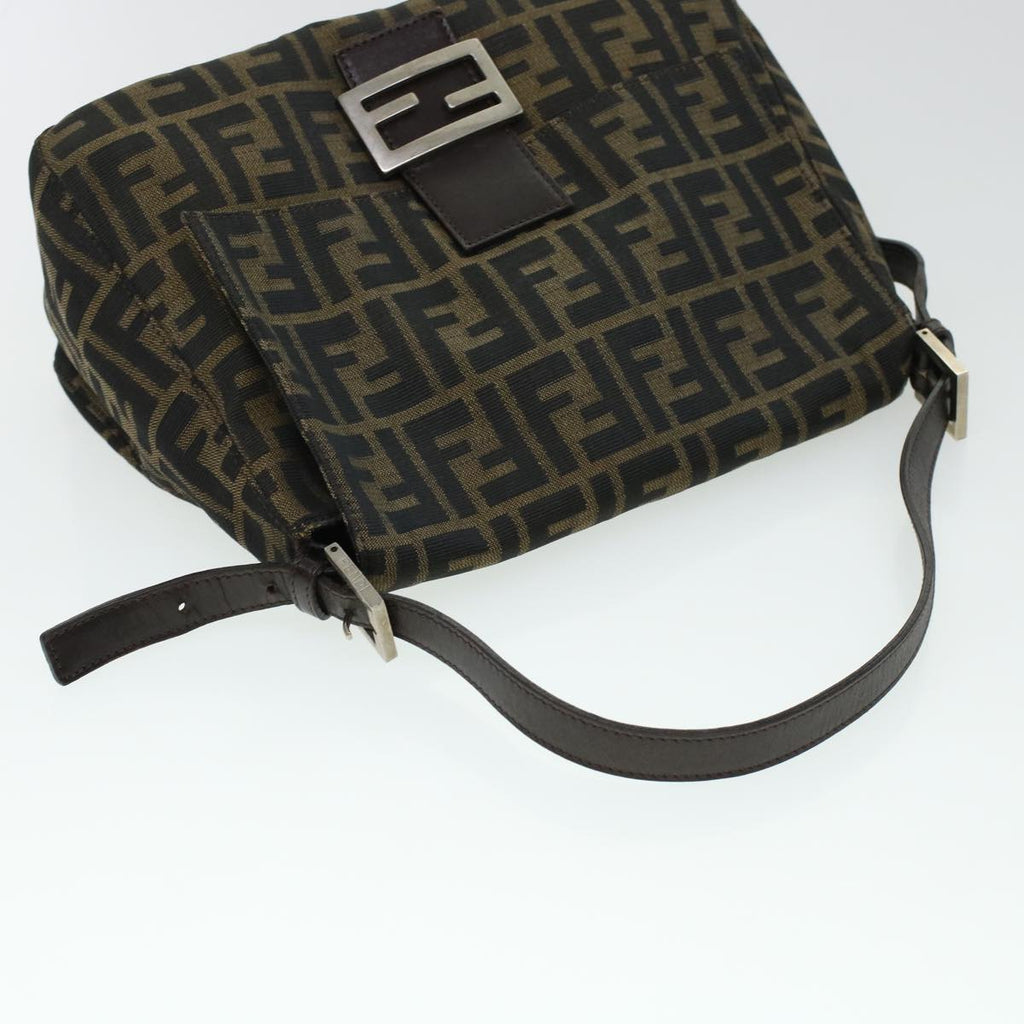 FENDI Zucca Canvas Mamma Baguette Shoulder Bag Brown 2308-26325 yk6943