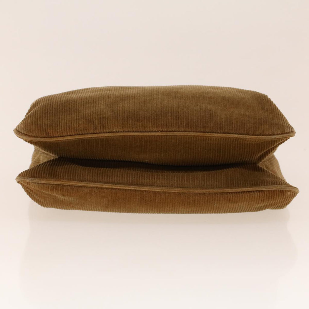 FENDI Shoulder Bag Corduroy Brown yk6963