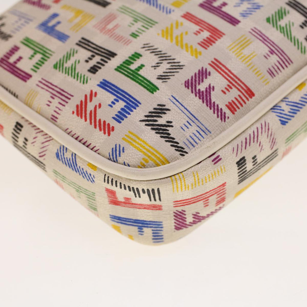 FENDI Zucchino Canvas Chain Accessory Pouch Multicolor yk6972