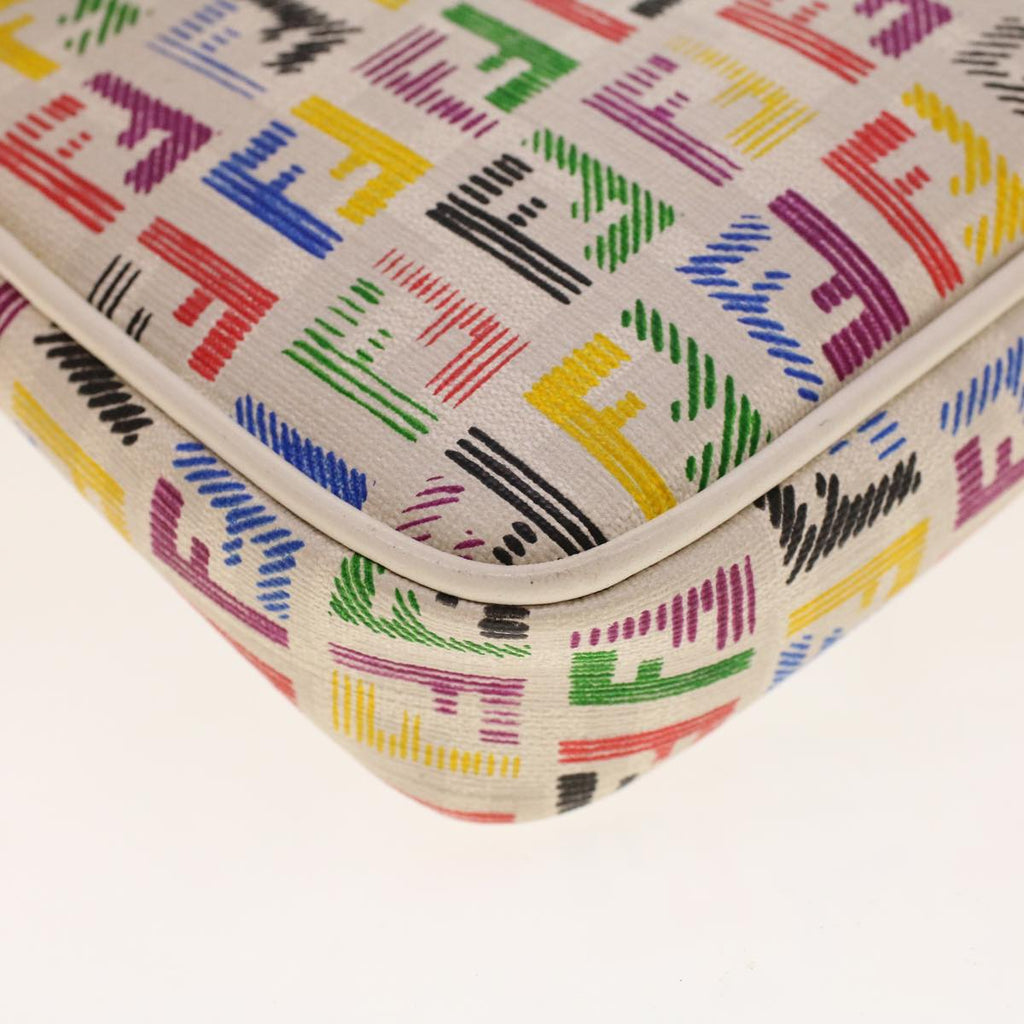 FENDI Zucchino Canvas Chain Accessory Pouch Multicolor yk6972